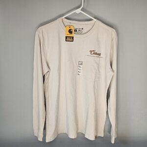 Carhartt Women's Cream Long Sleeve Tee Medium